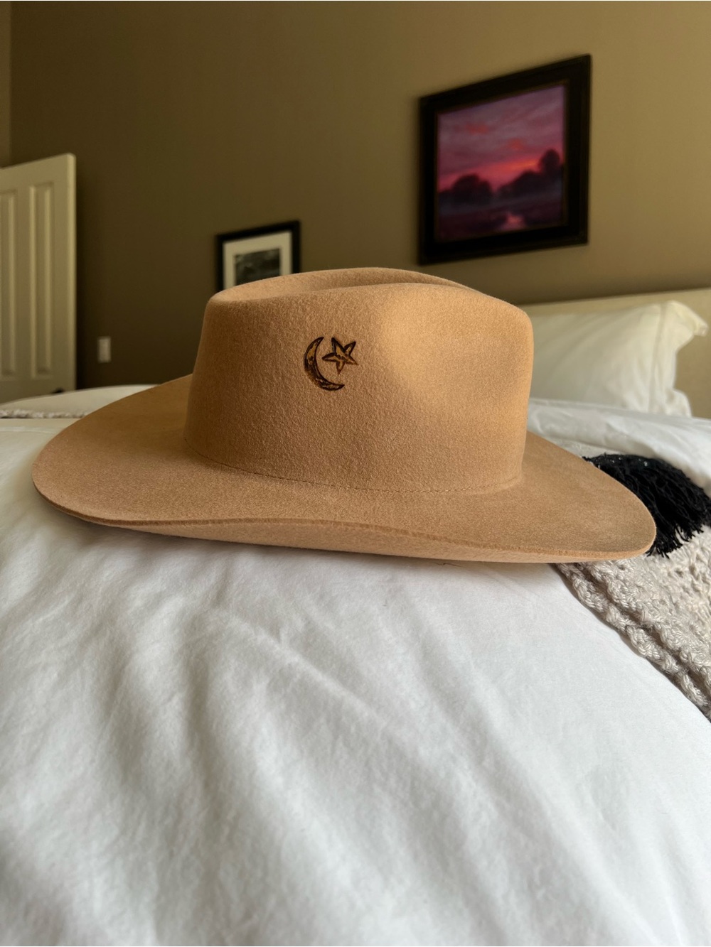 Branded Wool Cowgirl Hat - Picture 2 of 10